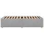 Preview: Bettgestell ohne Matratze Hellgrau 100x200 cm Stoff