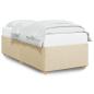 Preview: Bettgestell ohne Matratze Creme 90x190 cm Stoff