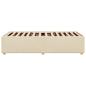 Preview: Bettgestell ohne Matratze Creme 90x190 cm Stoff