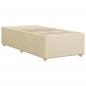 Preview: Bettgestell ohne Matratze Creme 90x190 cm Stoff