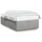 Preview: ARDEBO.de - Bettgestell ohne Matratze Hellgrau 120x190 cm Stoff