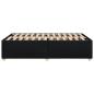 Preview: Bettgestell ohne Matratze Schwarz 120x190 cm Stoff