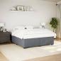 Preview: ARDEBO.de - Bettgestell ohne Matratze Dunkelgrau 180x200 cm Samt