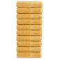 Preview: ARDEBO.de - Premium Handtücher SOLUND 10 Stk. Gold 50x100 cm 600 g/m²