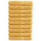 Preview: ARDEBO.de - Premium Handtücher SOLUND 10 Stk. Gold 100x200 cm 600 g/m²