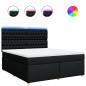 Preview: Boxspringbett mit Matratze Schwarz 180x200 cm Stoff