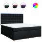 Preview: Boxspringbett mit Matratze Schwarz 180x200 cm Stoff