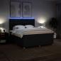 Preview: Boxspringbett mit Matratze Schwarz 180x200 cm Stoff