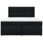 Preview: Boxspringbett mit Matratze Schwarz 180x200 cm Stoff