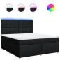 Preview: Boxspringbett mit Matratze Schwarz 180x200 cm Stoff