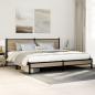 Preview: ARDEBO.de - Metallbett ohne Matratze Sonoma-Eiche 200x200 cm