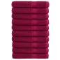 Preview: Premium Saunatücher SOLUND 10 Stk. Bordeaux 80x200 cm 600 g/m²