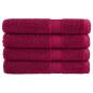 Preview: ARDEBO.de - Premium Handtücher SOLUND 4 Stk. Bordeaux 100x200 cm 600 g/m²