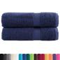 Preview: Premium Handtücher SOLUND 2 Stk. Marineblau 50x100 cm 600 g/m²