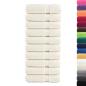 Preview: Premium-Handtücher SOLUND 10 Stk. Cremeweiß 50x100 cm 600 g/m²