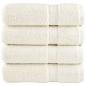 Preview: ARDEBO.de - Premium Badetücher SOLUND 4 Stk. Creme 100x150 cm 600 g/m²