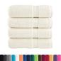 Preview: Premium Badetücher SOLUND 4 Stk. Creme 100x150 cm 600 g/m²