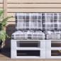 Preview: ARDEBO.de - Palettenkissen Grau Karomuster 60x40x12 cm Stoff