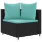 Preview: 8-tlg. Garten-Sofagarnitur mit Kissen Schwarz Poly Rattan