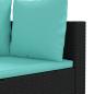 Preview: 8-tlg. Garten-Sofagarnitur mit Kissen Schwarz Poly Rattan