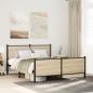 Preview: ARDEBO.de - Metallbett ohne Matratze Sonoma-Eiche 140x200 cm