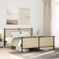Preview: ARDEBO.de - Metallbett ohne Matratze Sonoma-Eiche 160x200 cm