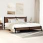 Preview: ARDEBO.de - Metallbett ohne Matratze Braun Eichen-Optik 183x213 cm