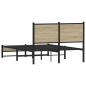 Preview: Metallbett ohne Matratze Sonoma-Eiche 120x200 cm