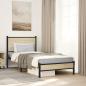 Preview: ARDEBO.de - Metallbett ohne Matratze Sonoma-Eiche 80x200 cm