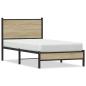 Preview: Metallbett ohne Matratze Sonoma-Eiche 80x200 cm