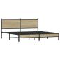 Preview: Metallbett ohne Matratze Sonoma-Eiche 160x200 cm