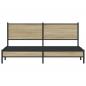 Preview: Metallbett ohne Matratze Sonoma-Eiche 160x200 cm