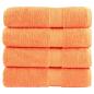 Preview: Premium Badetücher SOLUND 4 Stk. Orange 100x150 cm 600 g/m²
