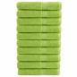 Preview: ARDEBO.de - Premium-Handtücher SOLUND 10 Stk. Apfelgrün 100x200 cm 600 g/m²