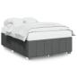 Preview: Bettgestell ohne Matratze Dunkelgrau 160x200 cm Stoff