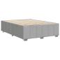Preview: Bettgestell ohne Matratze Hellgrau 140x190 cm Stoff