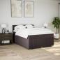 Preview: Boxspringbett mit Matratze Dunkelbraun 160x200 cm Stoff