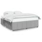 Preview: Bettgestell ohne Matratze Hellgrau 180x200 cm Stoff
