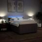 Preview: Boxspringbett mit Matratze Dunkelbraun 160x200 cm Stoff