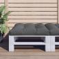 Preview: ARDEBO.de - Palettenkissen Anthrazit 70x70x12 cm Stoff