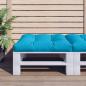 Preview: ARDEBO.de - Palettenkissen Blau 80x80x12 cm Stoff