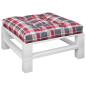 Preview: Palettenkissen Rot Karomuster 80x80x12 cm Stoff