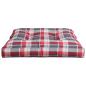 Preview: Palettenkissen Rot Karomuster 80x80x12 cm Stoff