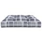 Preview: Palettenkissen Grau Karomuster 120x80x12 cm Stoff