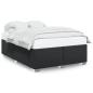 Preview: Bettgestell Schwarz 140x190 cm Kunstleder