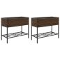 Preview: Hochbeete mit Ablage 2 Stk. Braun 90x40x75 cm Poly Rattan