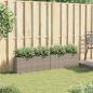 Preview: Pflanzkübel mit 2 Töpfen 2 Stk. Grau 90x20x40 cm Poly Rattan