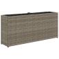 Preview: Pflanzkübel mit 2 Töpfen 2 Stk. Grau 90x20x40 cm Poly Rattan