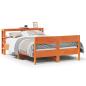 Preview: Massivholzbett ohne Matratze Wachsbraun 135x190 cm Kiefernholz