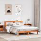 Preview: ARDEBO.de - Massivholzbett ohne Matratze Wachsbraun 135x190 cm Kiefernholz